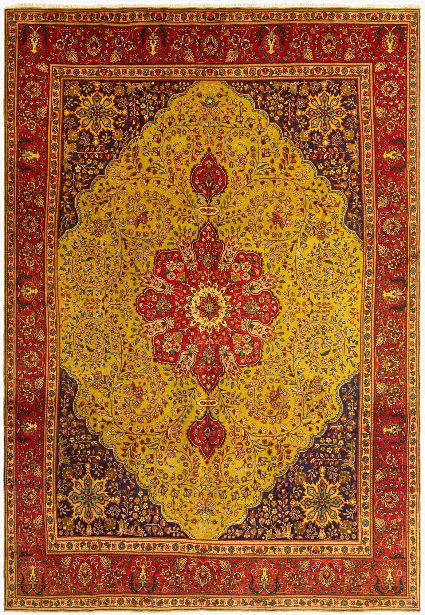  9' 4 x 13' 4 Tabriz Wool Rug