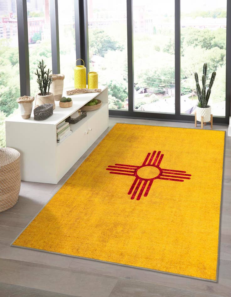 Detail image of  7' x 10' New Mexico The Flag Collection Rug