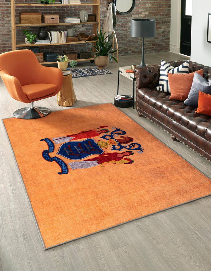 Detail image of  9' x 12' New Jersey The Flag Collection Rug