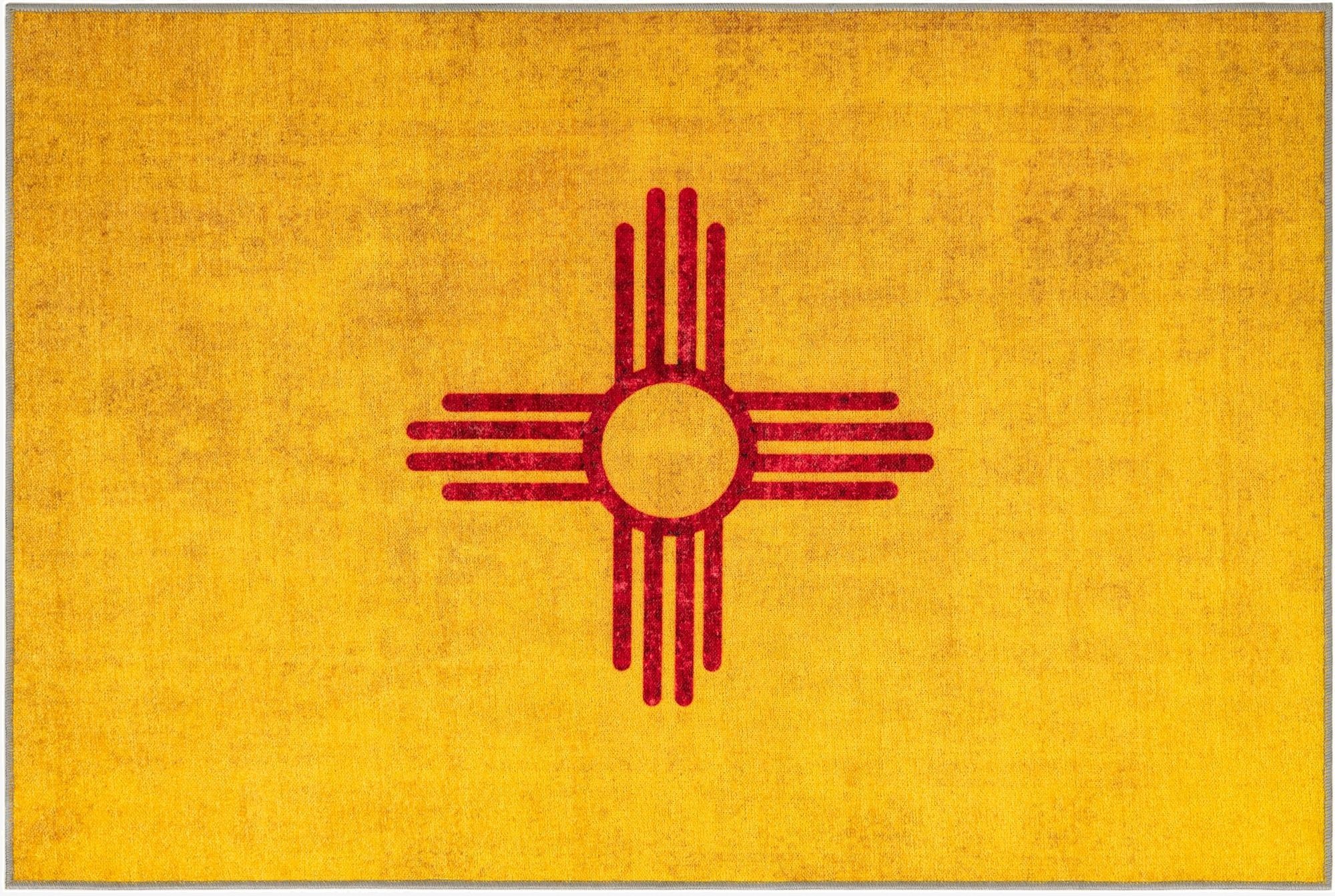 Primary image  7' x 10' New Mexico The Flag Collection Rug
