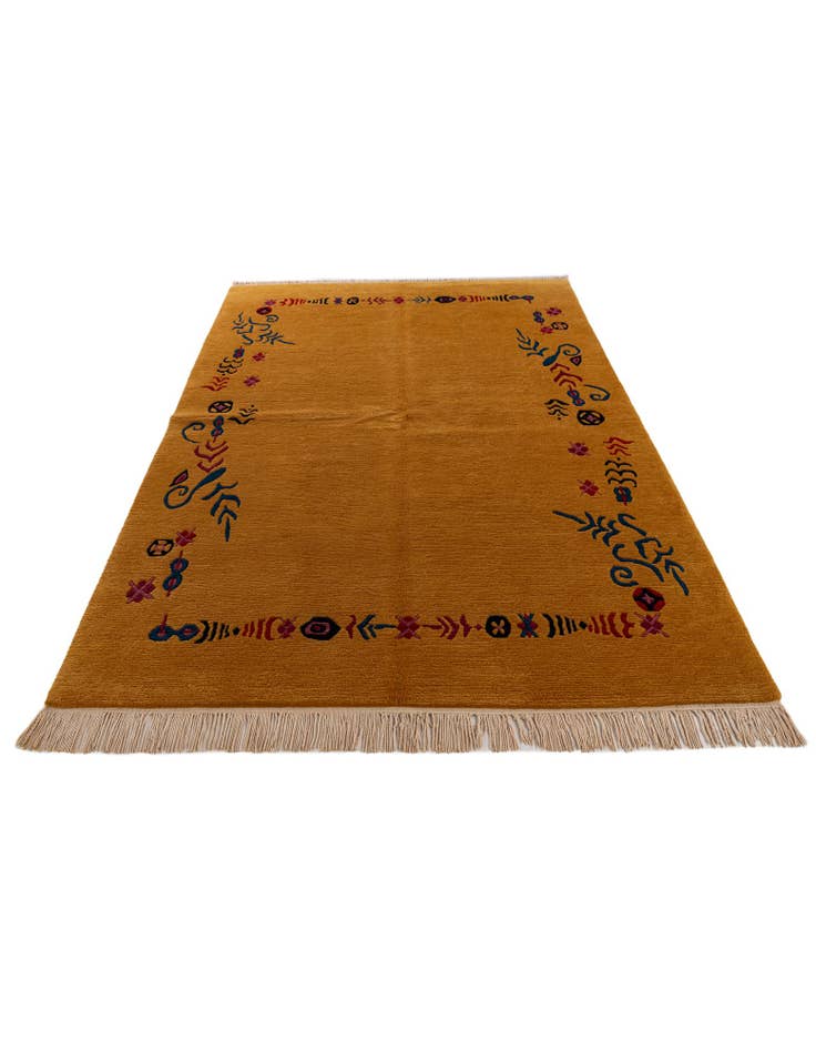 Detail image of  5' 8 x 8' 4  Hand Knotted Tibet Wool Rug