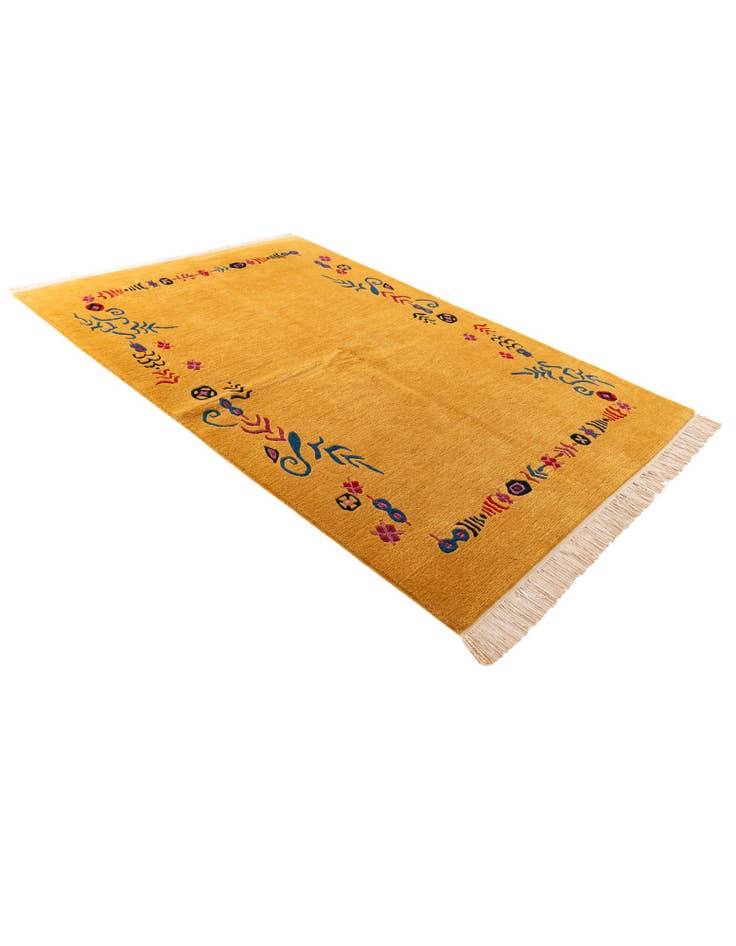 Detail image of  5' 8 x 8' 4  Hand Knotted Tibet Wool Rug