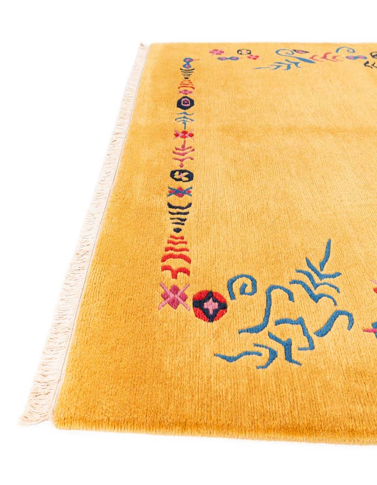 Detail image of  5' 8 x 8' 4  Hand Knotted Tibet Wool Rug