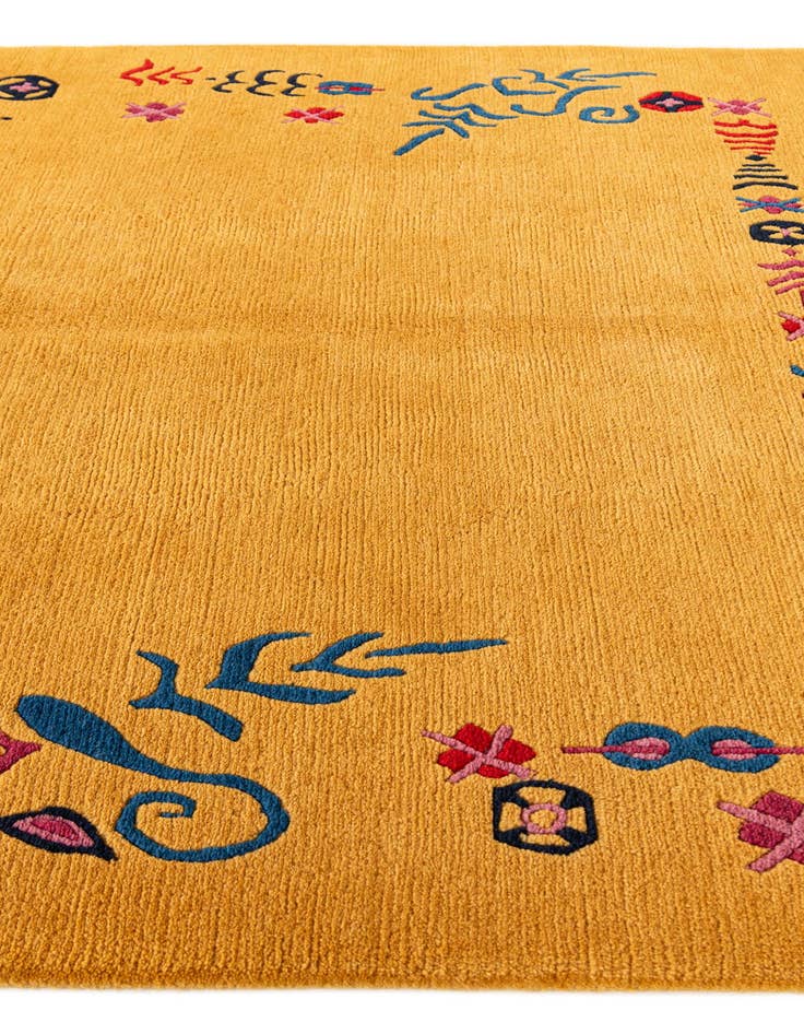 Detail image of  5' 8 x 8' 4  Hand Knotted Tibet Wool Rug