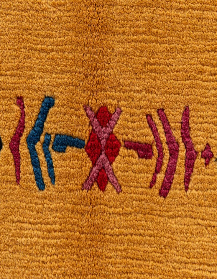 Detail image of  5' 8 x 8' 4  Hand Knotted Tibet Wool Rug