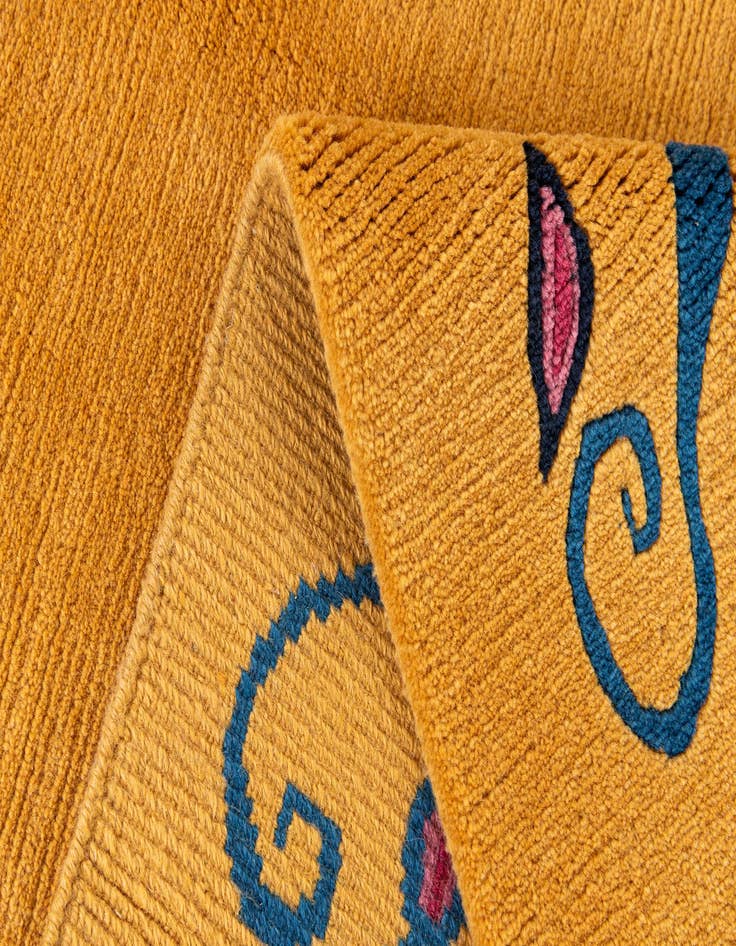 Detail image of  5' 8 x 8' 4  Hand Knotted Tibet Wool Rug