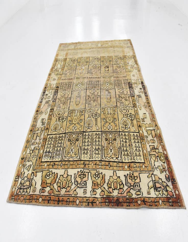 Detail image of  7' x 9' 5  Hand Knotted Ultra Vintage Persian Wool Rug