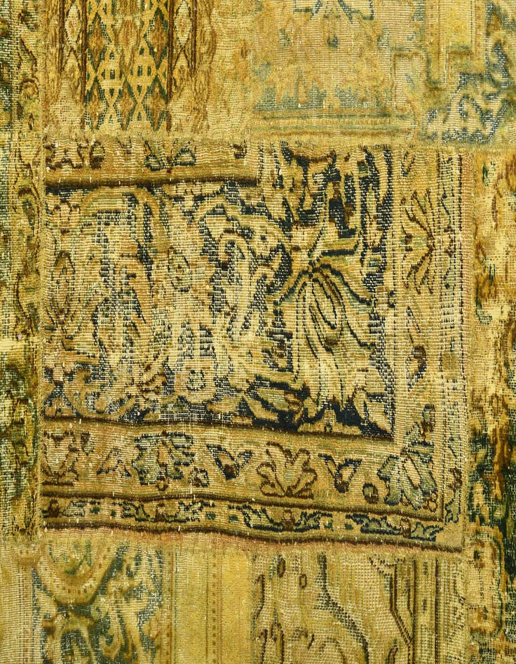 Detail image of  9' 2 x 10' 8  Hand Knotted Ultra Vintage Persian Wool Rug