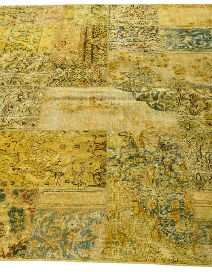 Detail image of  6' 8 x 10' 1  Hand Knotted Ultra Vintage Persian Wool Rug