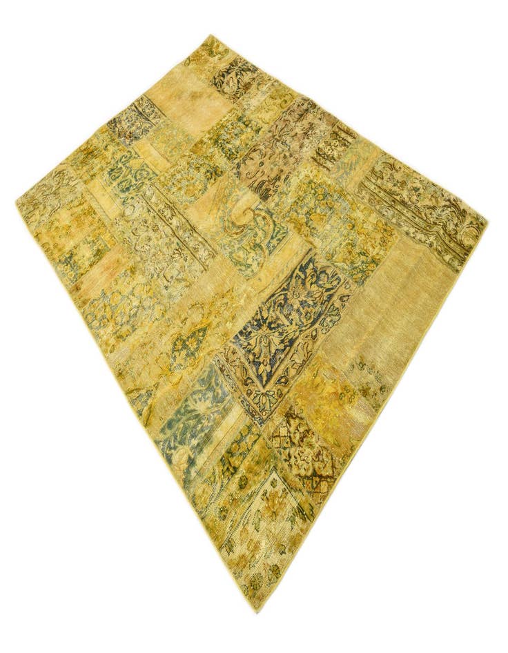 Detail image of  5' 8 x 8'  Hand Knotted Ultra Vintage Persian Wool Rug