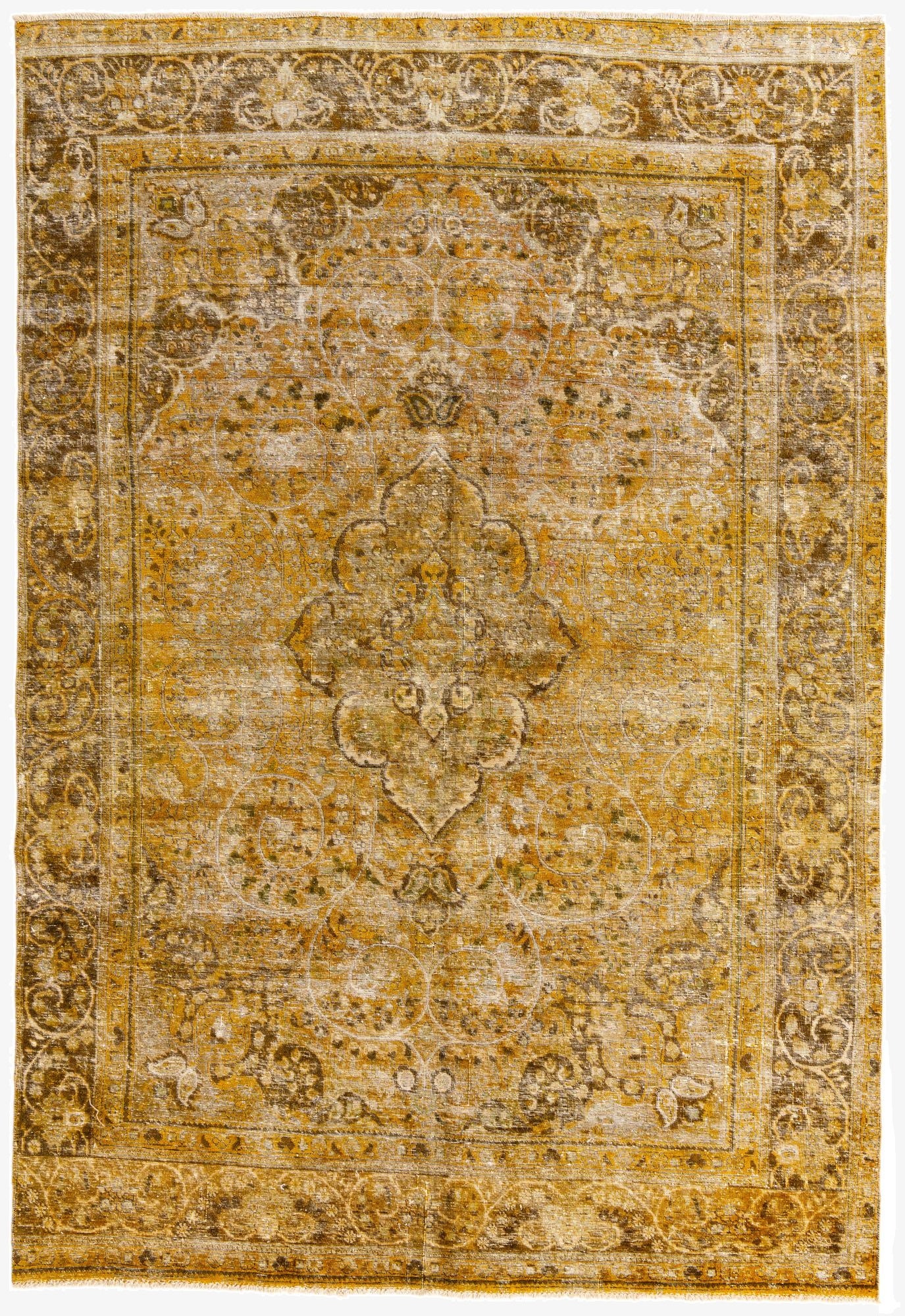  7' 8 x 11' 4  Hand Knotted Ultra Vintage Persian Wool Rug