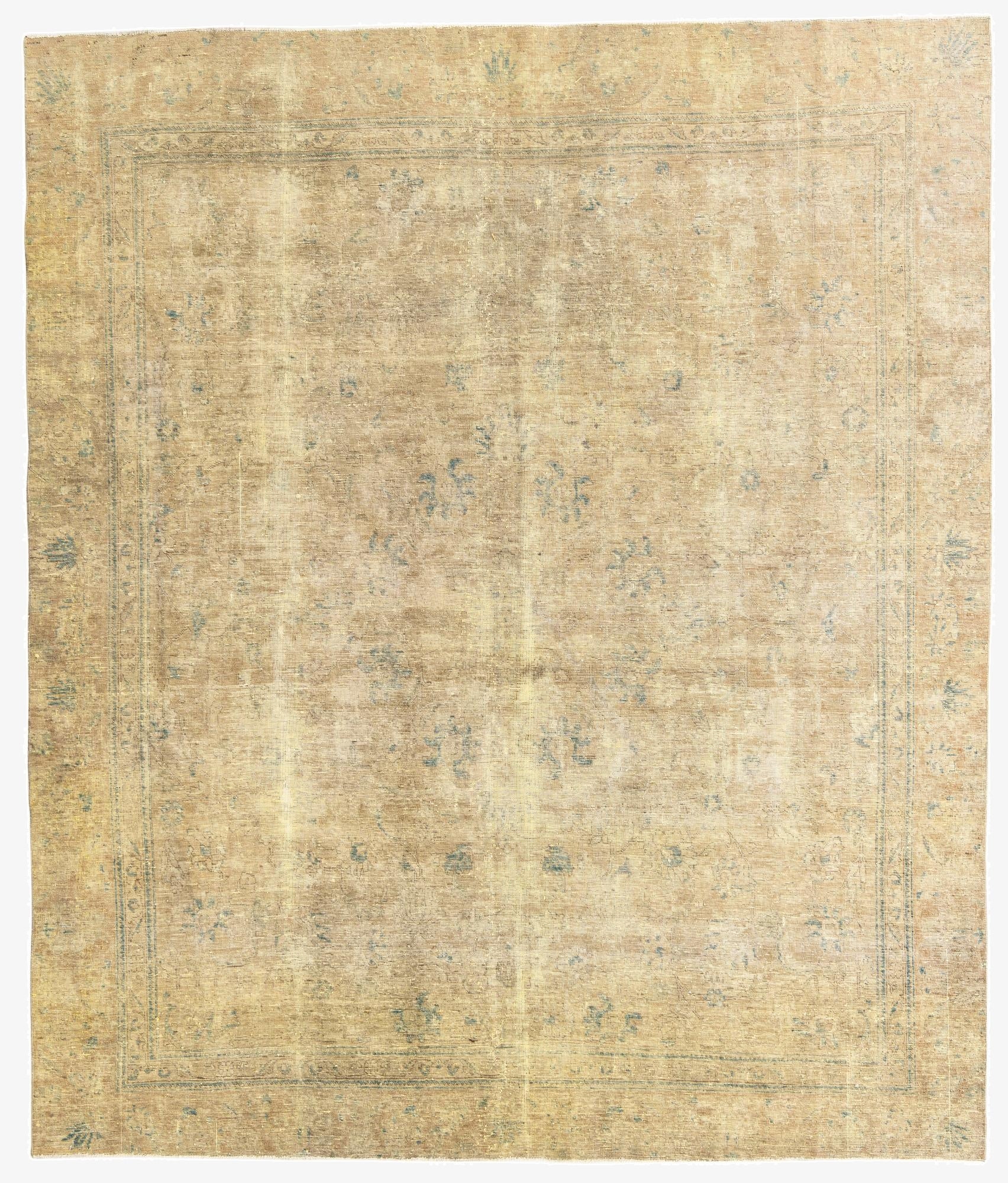  8' 9 x 10' 3  Hand Knotted Ultra Vintage Persian Wool Rug