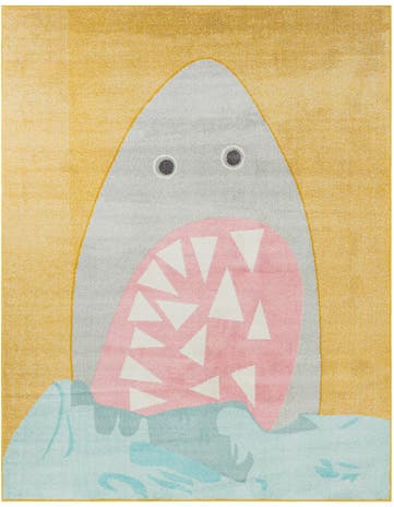 7' 10 x 10' Shark Whimsy Kids Rug