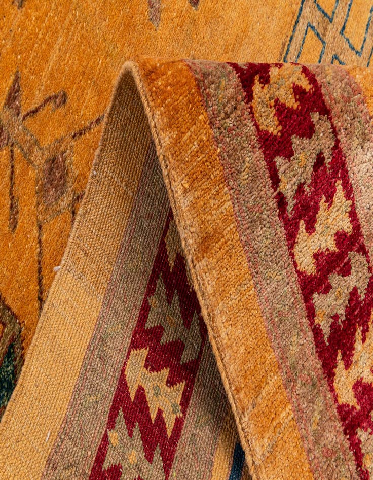 Detail image of  3' 5 x 4' 10  Hand Knotted Ziegler Wool Rug