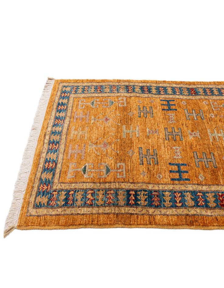 Detail image of  3' 2 x 5' 7  Hand Knotted Ziegler Wool Rug