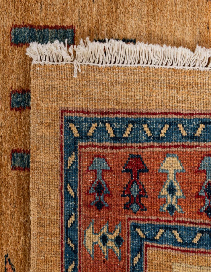 Detail image of  3' 5 x 4' 10  Hand Knotted Ziegler Wool Rug