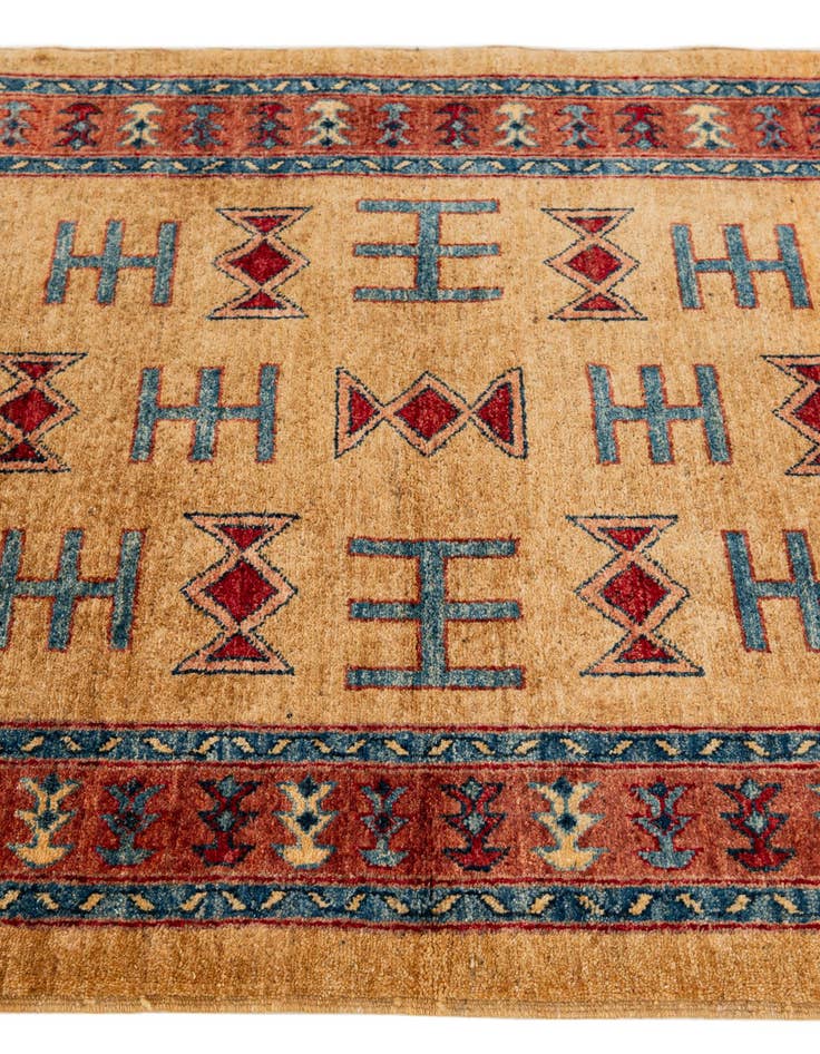 Detail image of  3' 5 x 4' 10  Hand Knotted Ziegler Wool Rug