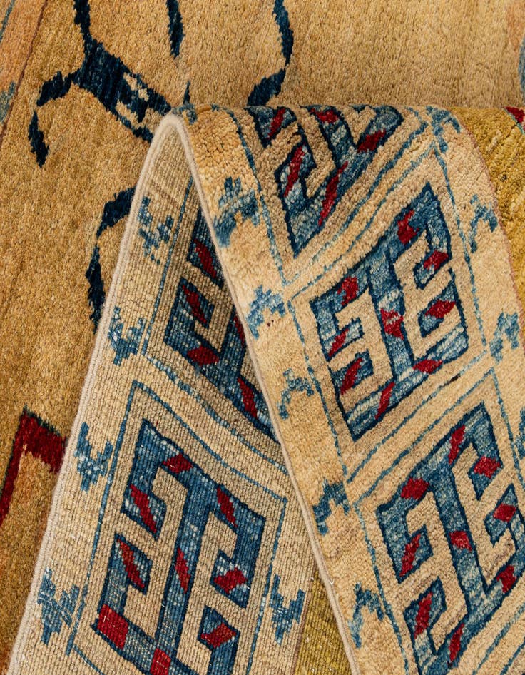 Detail image of  6' 5 x 7' 4  Hand Knotted Ziegler Wool Rug