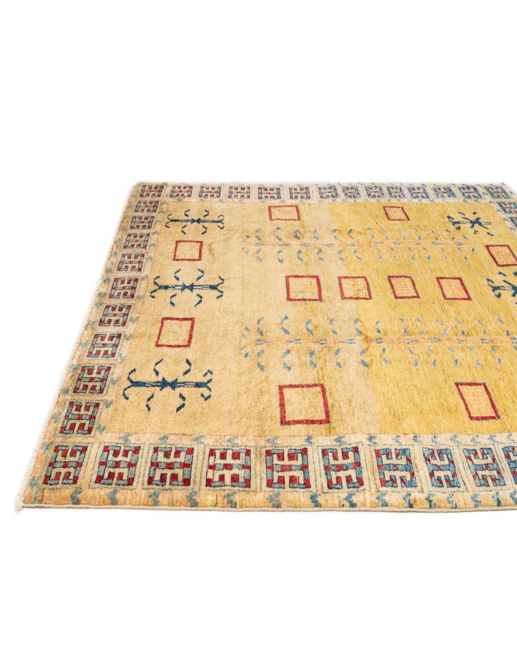 Detail image of  6' 5 x 7' 4  Hand Knotted Ziegler Wool Rug