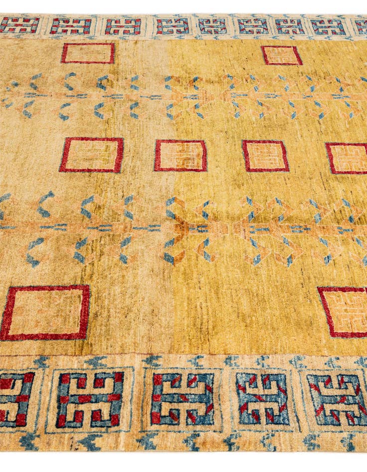 Detail image of  6' 5 x 7' 4  Hand Knotted Ziegler Wool Rug