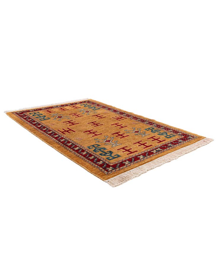 Detail image of  2' 7 x 4'  Hand Knotted Ziegler Wool Rug