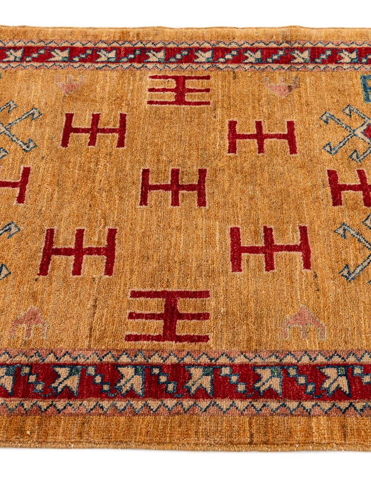 Detail image of  2' 7 x 4'  Hand Knotted Ziegler Wool Rug