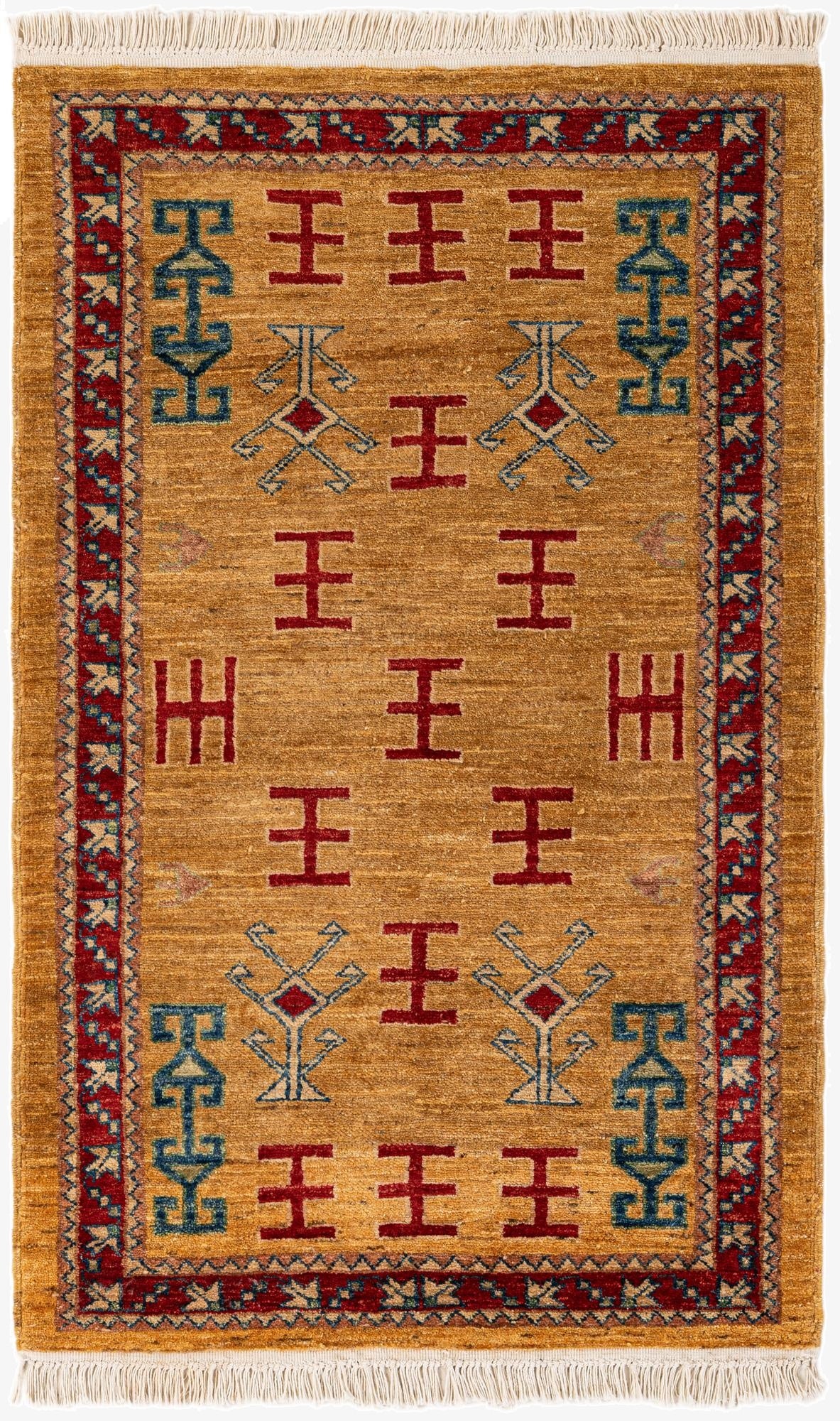  2' 7 x 4' 1  Hand Knotted Ziegler Wool Rug