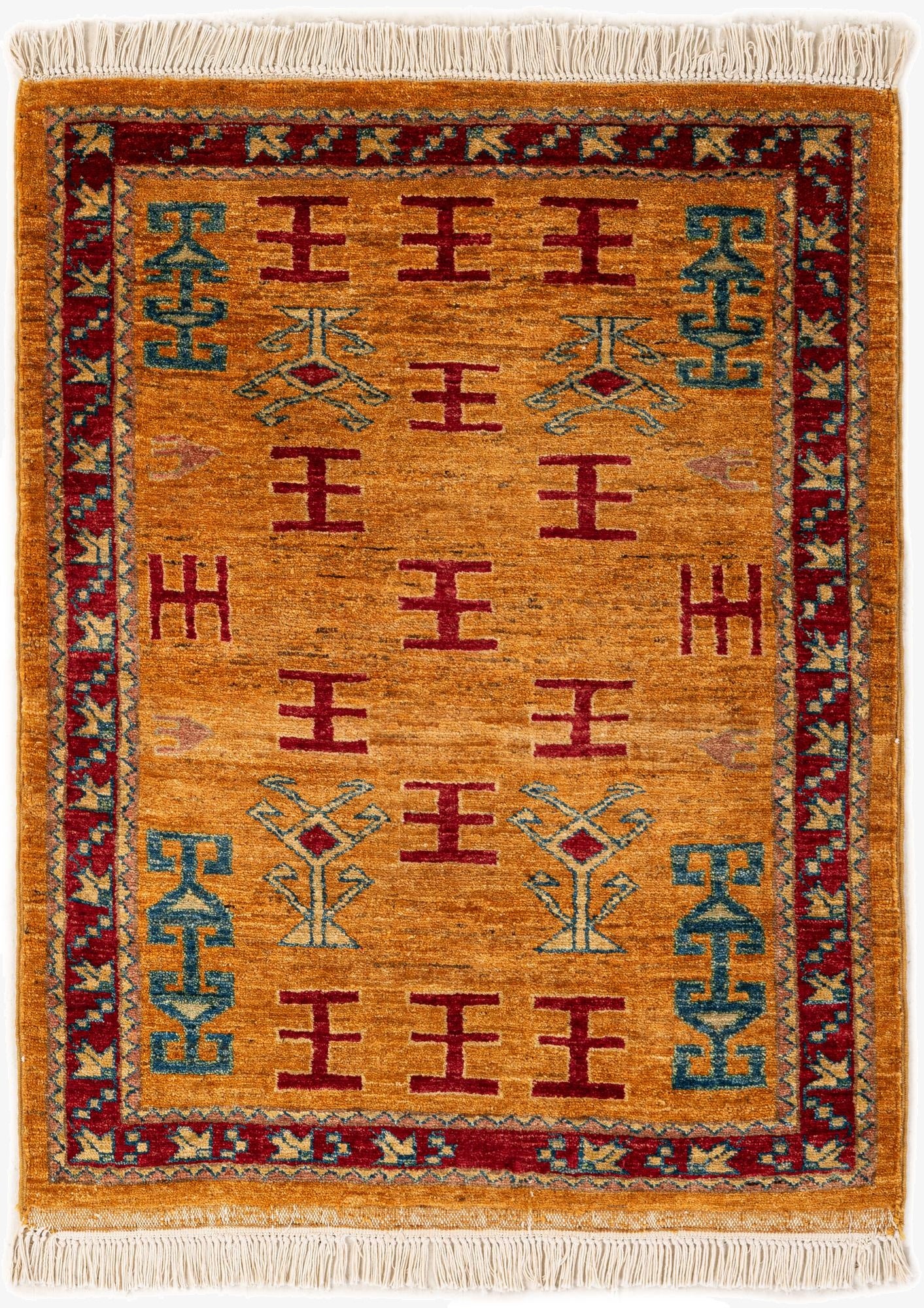  2' 8 x 3' 6  Hand Knotted Ziegler Wool Rug