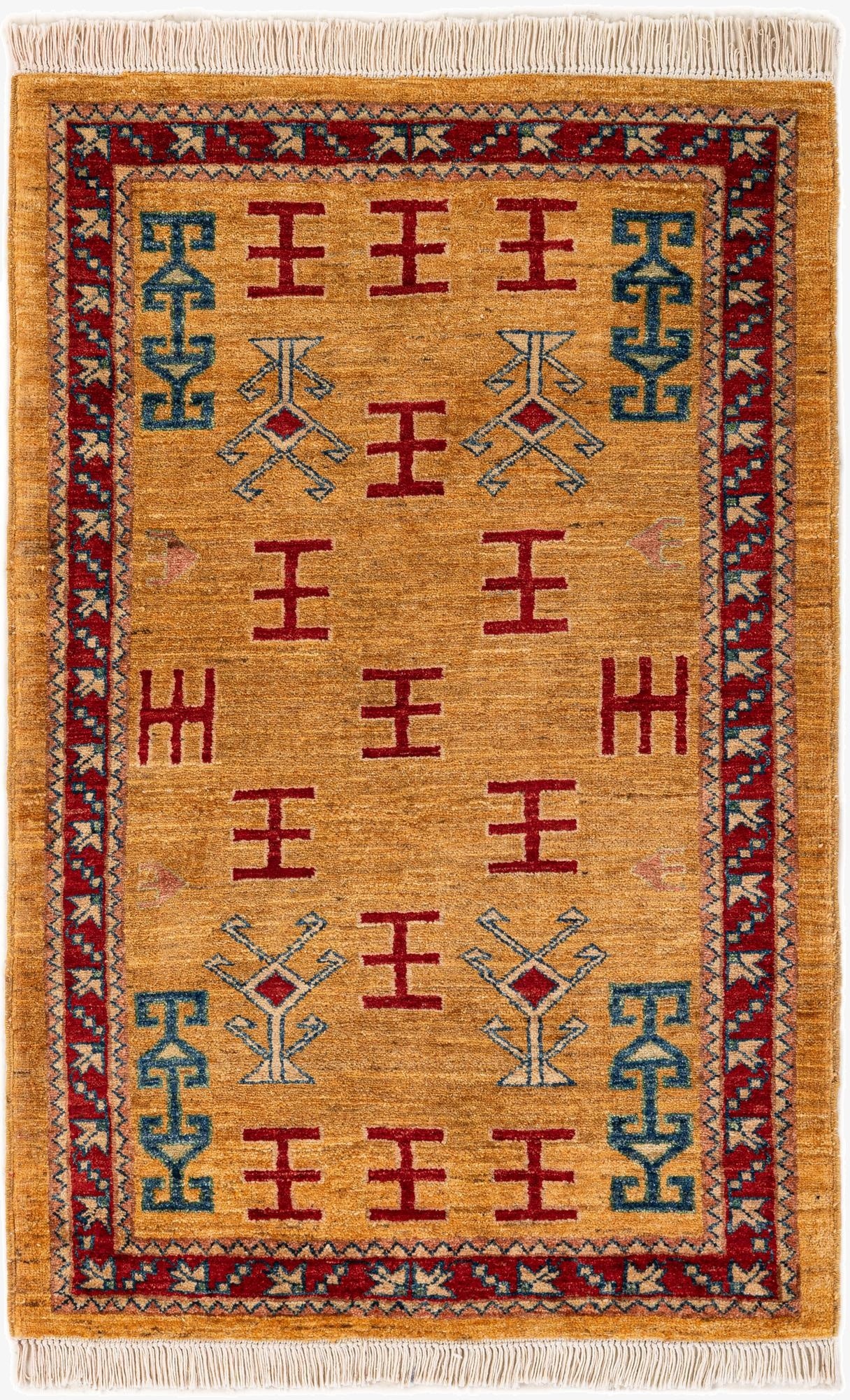  2' 7 x 4'  Hand Knotted Ziegler Wool Rug
