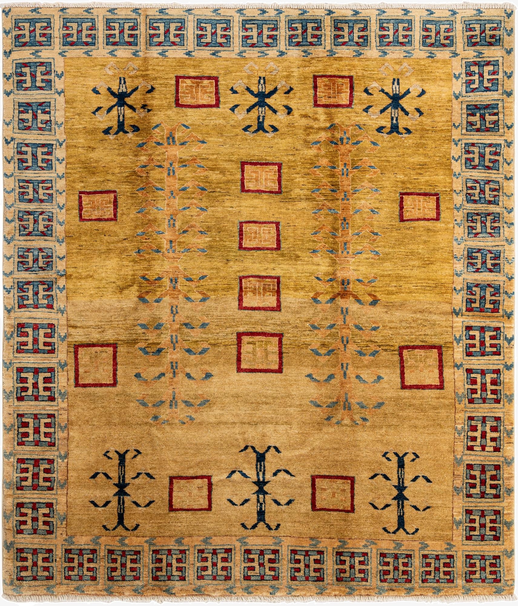  6' 5 x 7' 4  Hand Knotted Ziegler Wool Rug