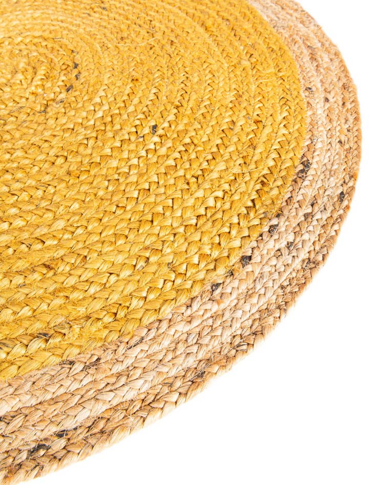 Detail image of  3' 3 x 3' 3  Hand Braided Jute Round Rug