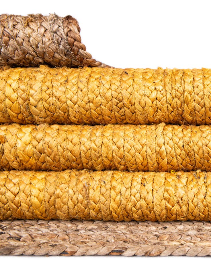 Detail image of  3' 3 x 3' 3  Hand Braided Jute Round Rug