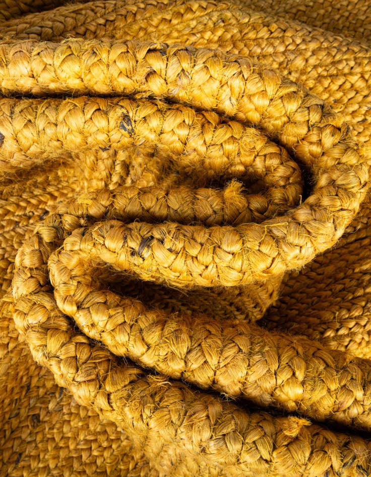 Detail image of  3' 3 x 3' 3  Hand Braided Jute Round Rug