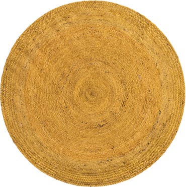  5' 1 x 5' 1  Hand Braided Jute Round Rug