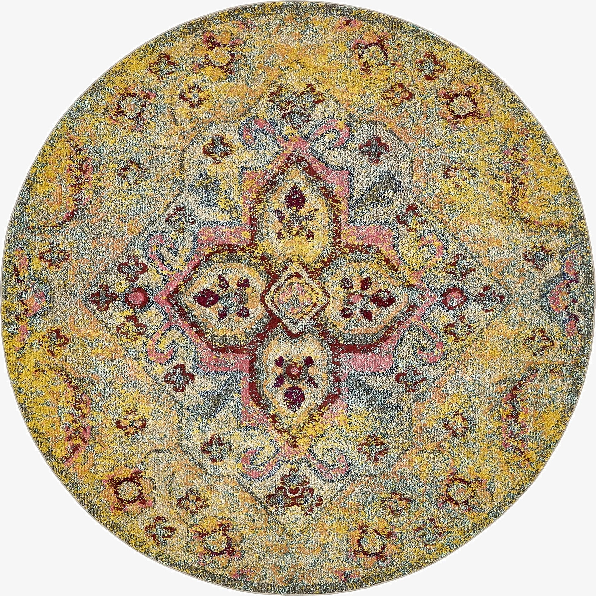  8' x 8'  Washable Carnevale Round Rug
