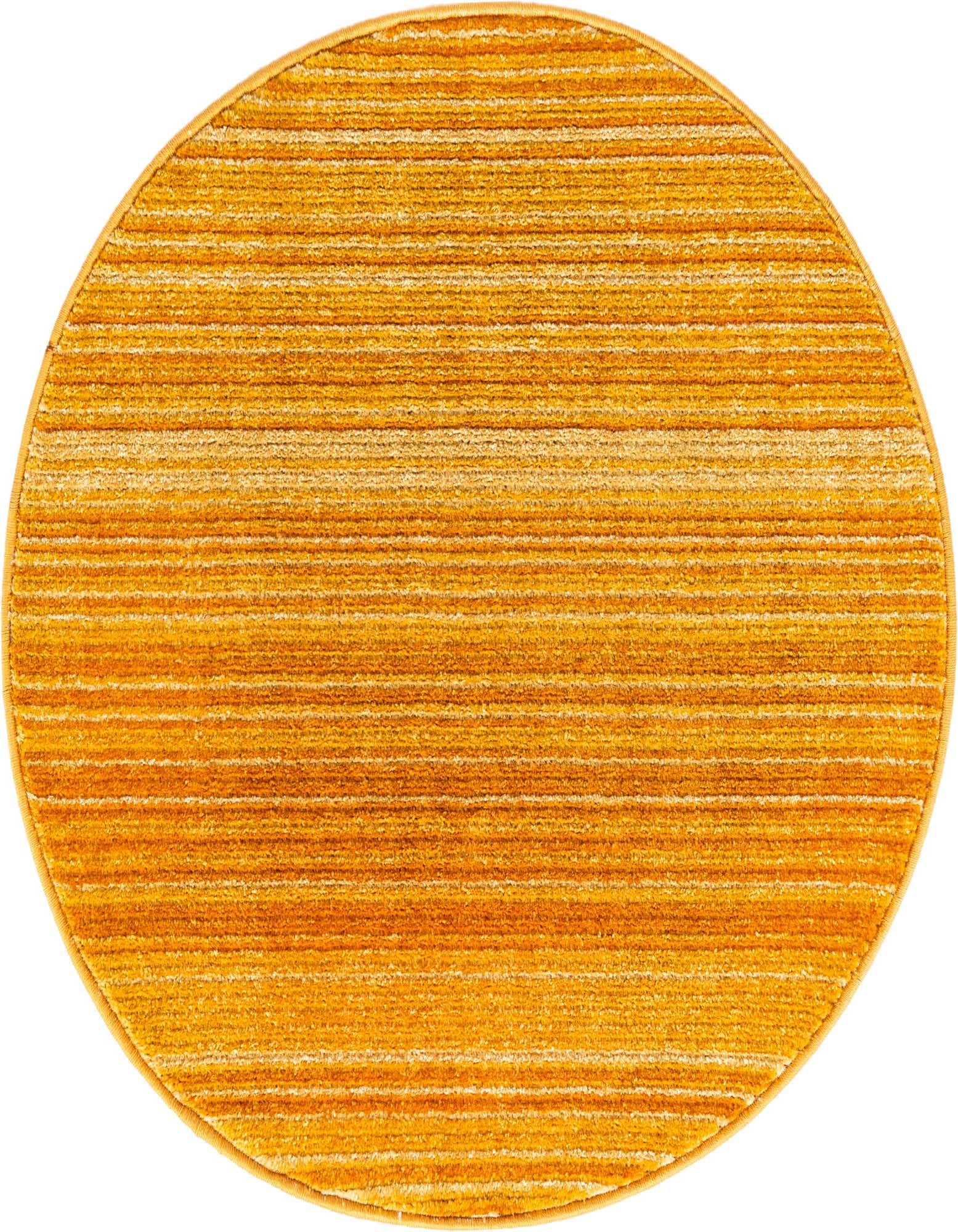 A 3' 3 x 3' 3 round yellow area rug with a textured, modern solid pattern, suitable for indoor spaces.