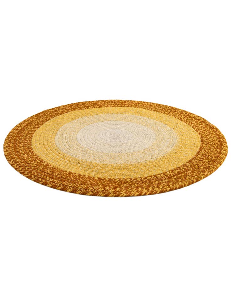 Detail image of  3' 1 x 3' 1  Hand Hand Braided Wool Round Rug