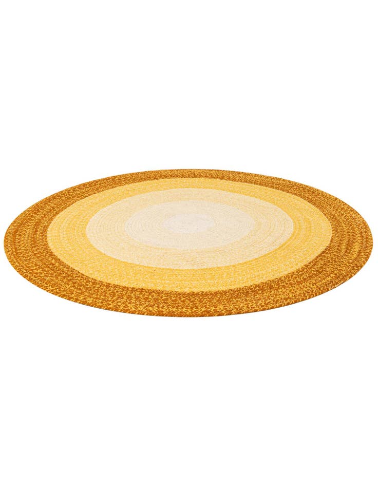 Detail image of  5' 1 x 5' 1 Hand Braided Wool Round Rug