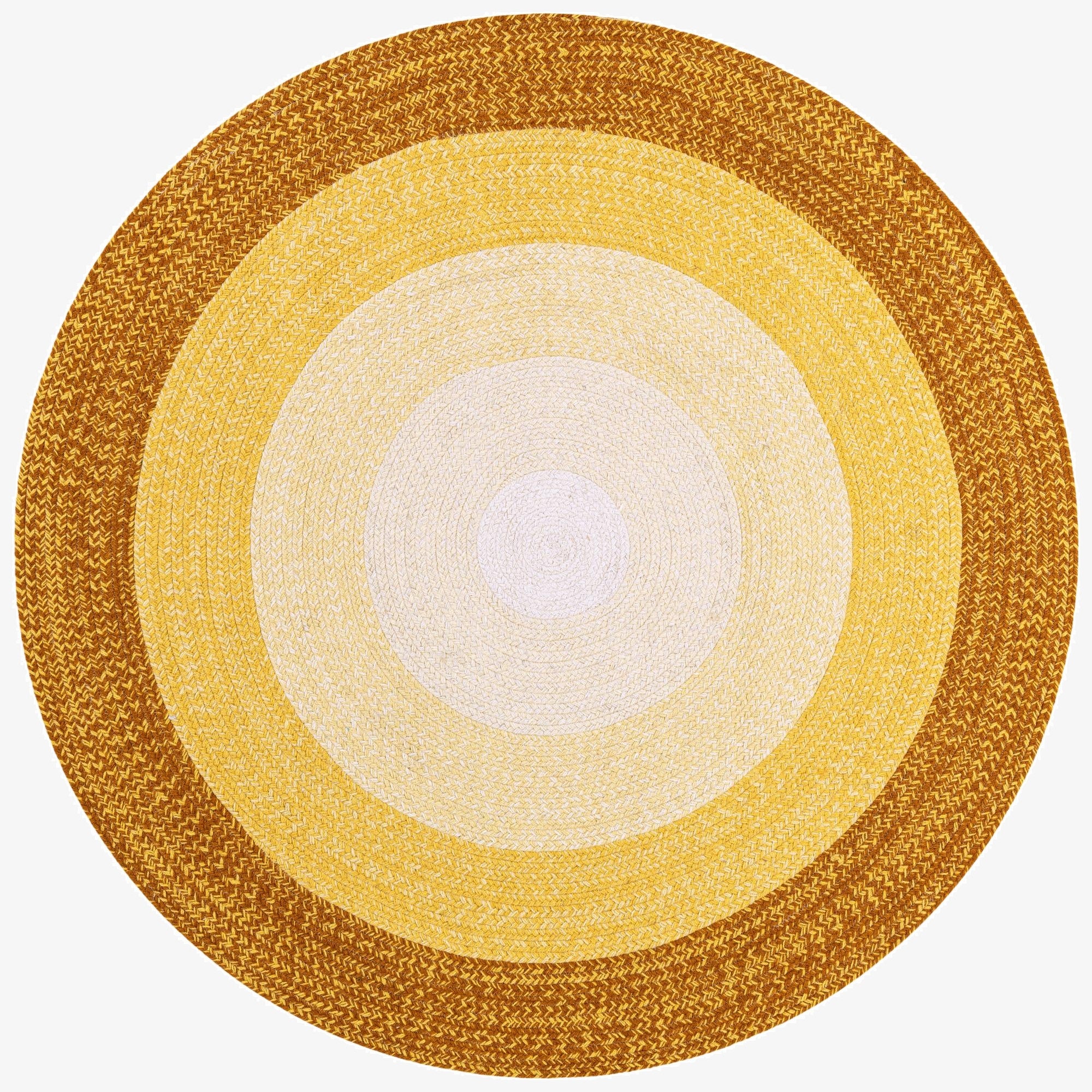  5' 1 x 5' 1 Hand Braided Wool Round Rug
