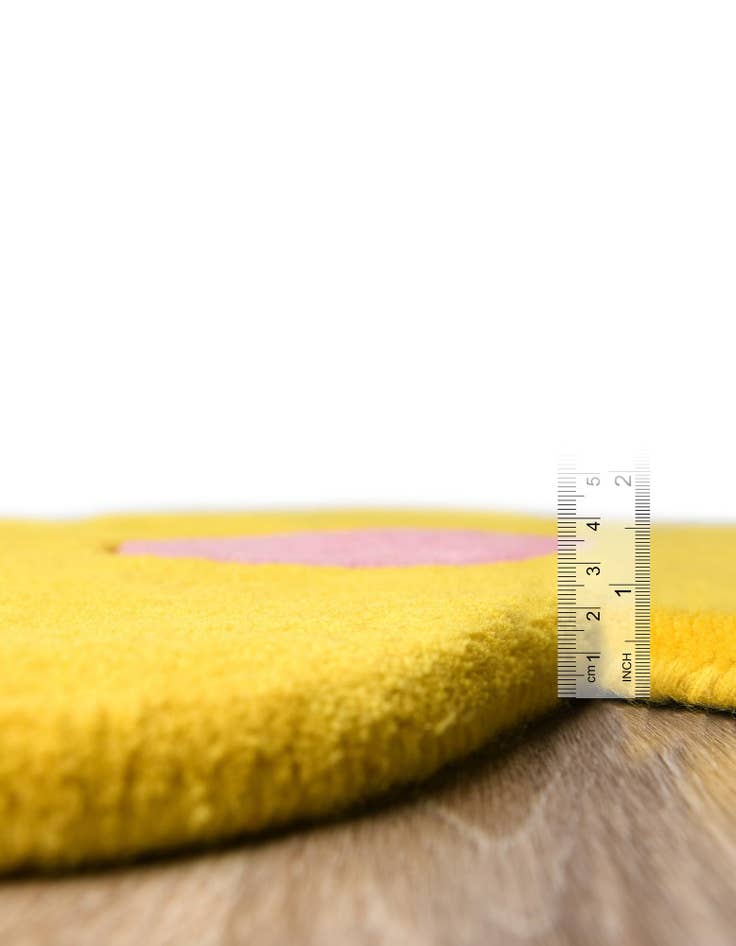 Detail image of  3' 1 x 3' 1 Happy Rugs Funky Flower Wool Round