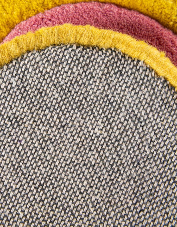 Detail image of  5' 1 x 5' 1 Happy Rugs Funky Flower Wool Round