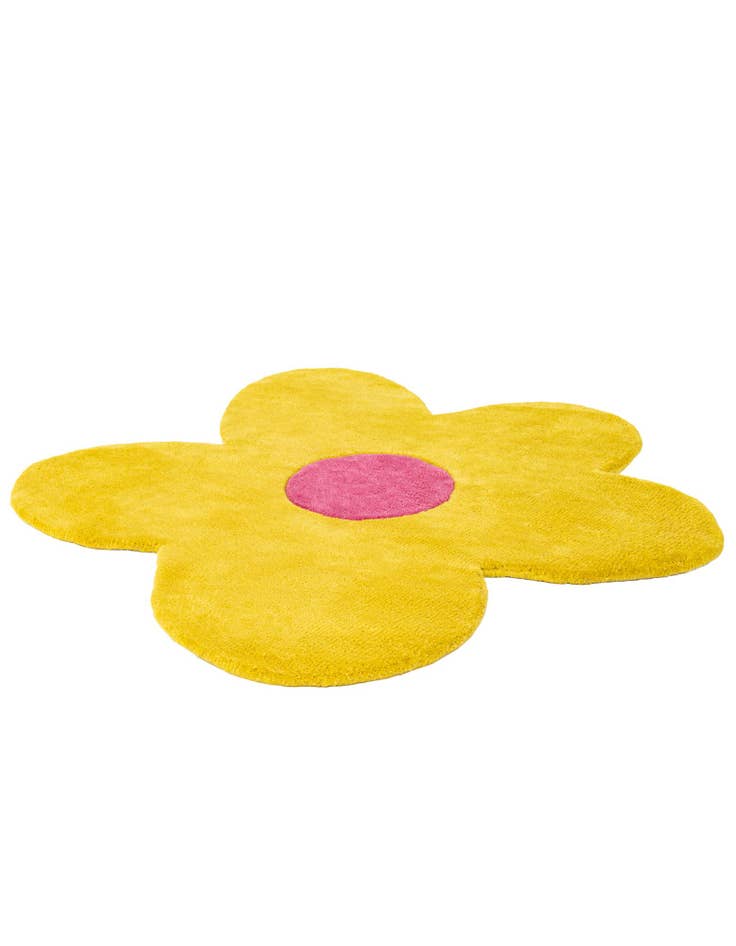 Detail image of  3' 1 x 3' 1 Happy Rugs Funky Flower Wool Round