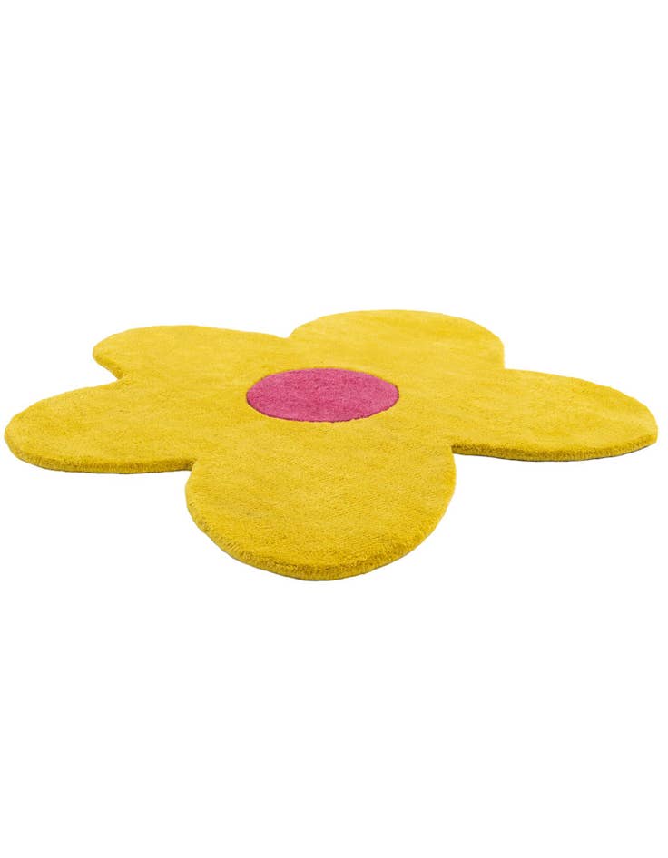 Detail image of  3' 1 x 3' 1 Happy Rugs Funky Flower Wool Round