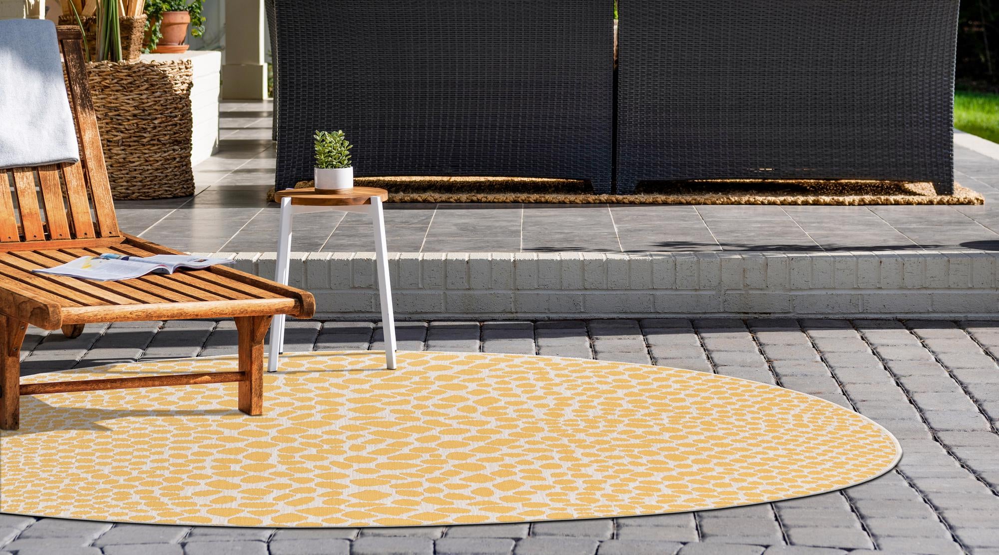 Primary image  7' x 7'  Washable Jill Zarin Indoor / Outdoor Round Rug