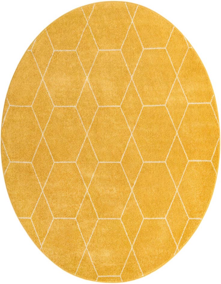 Detail image of 5' 3 x 5' 3 Lattice Frieze Round Rug