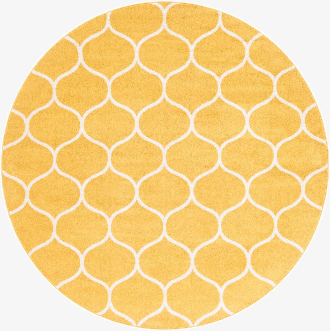  4' x 4' Lattice Frieze Round Rug