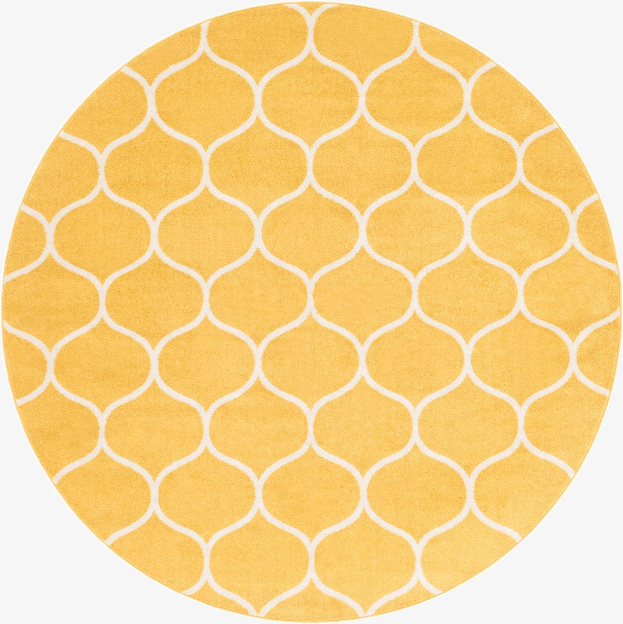  6' x 6' Lattice Frieze Round Rug