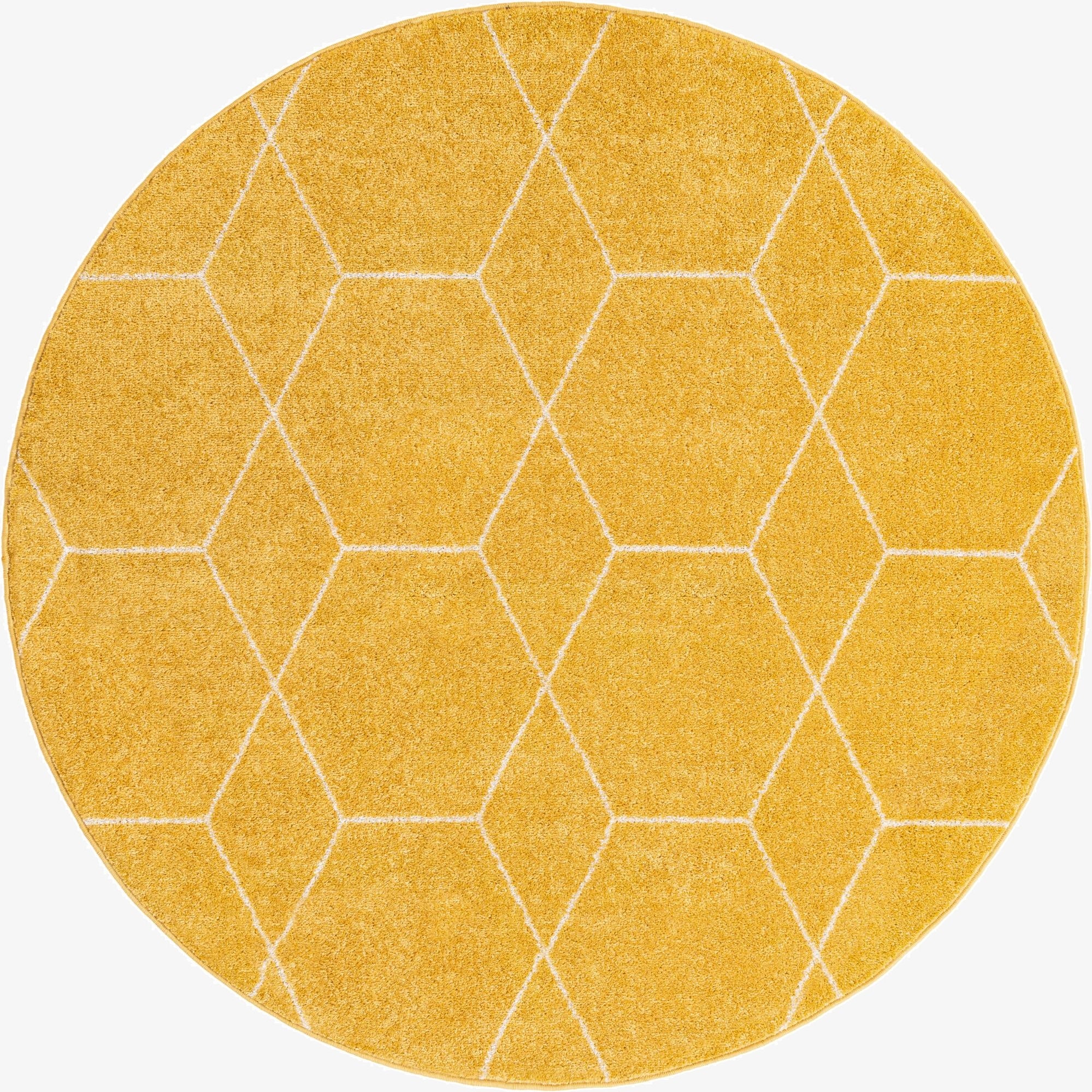  6' x 6' Lattice Frieze Round Rug