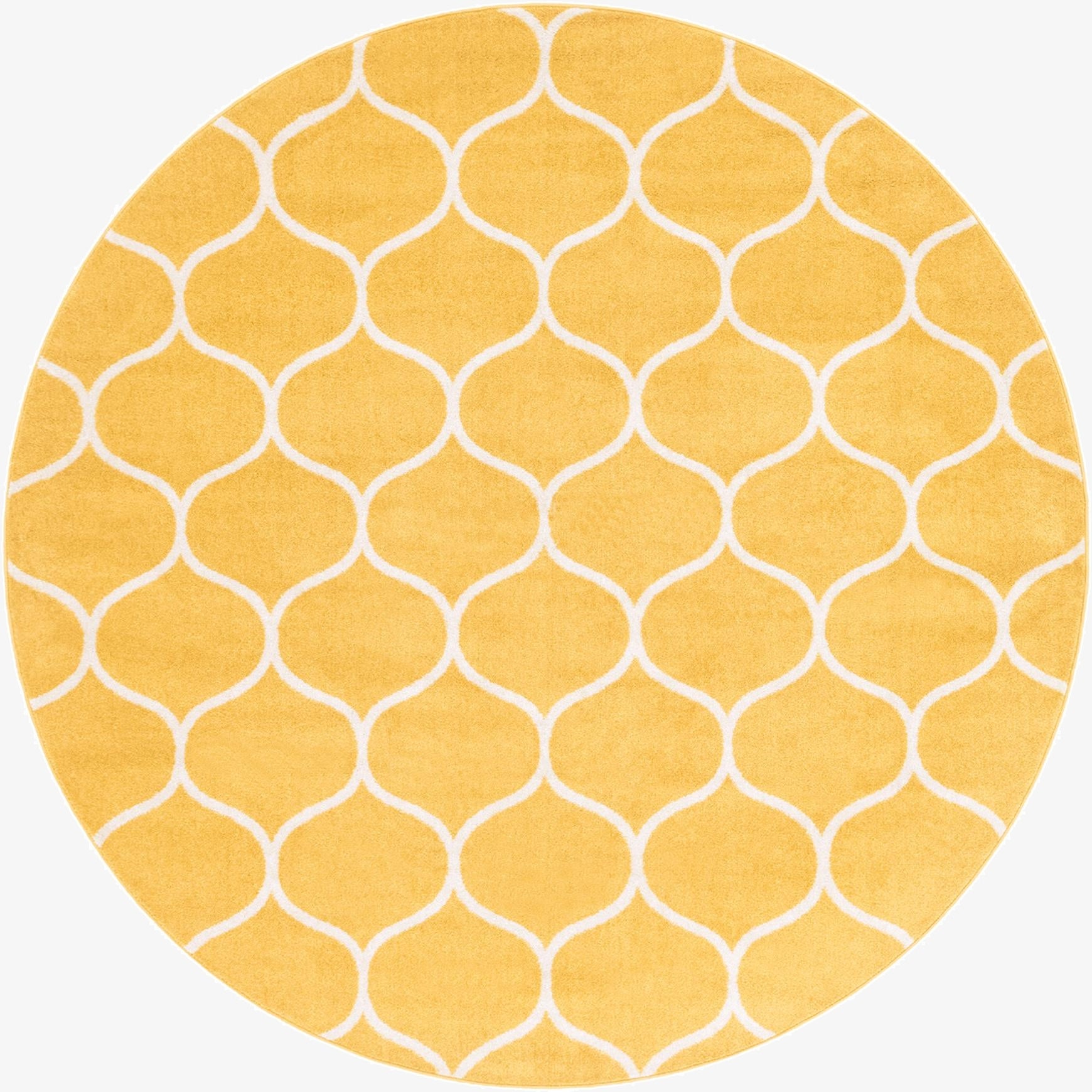  5' 3 x 5' 3 Lattice Frieze Round Rug