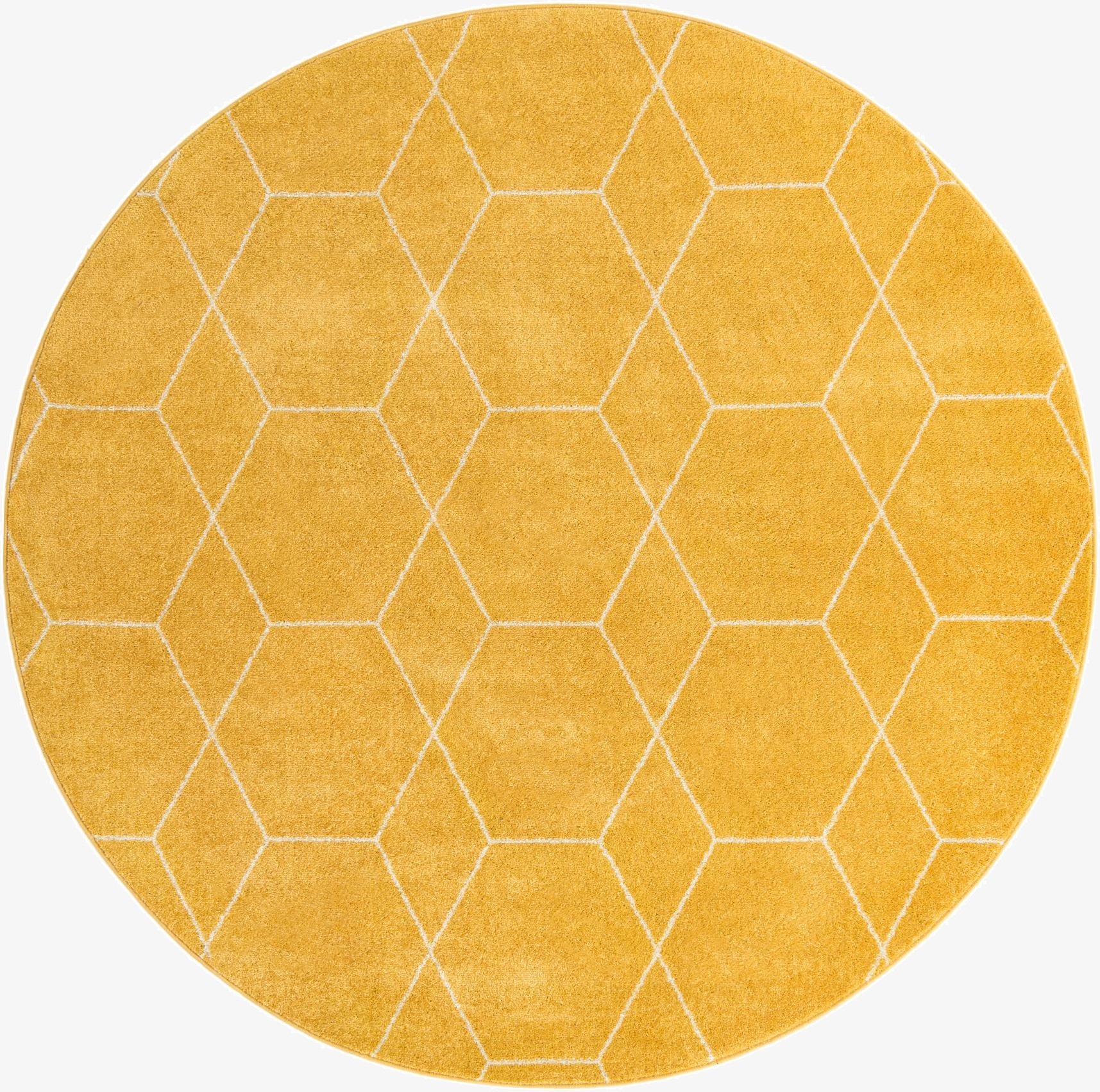  5' 3 x 5' 3 Lattice Frieze Round Rug